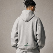 Raheesi Unisex Signature Gray Zipper Hoodie