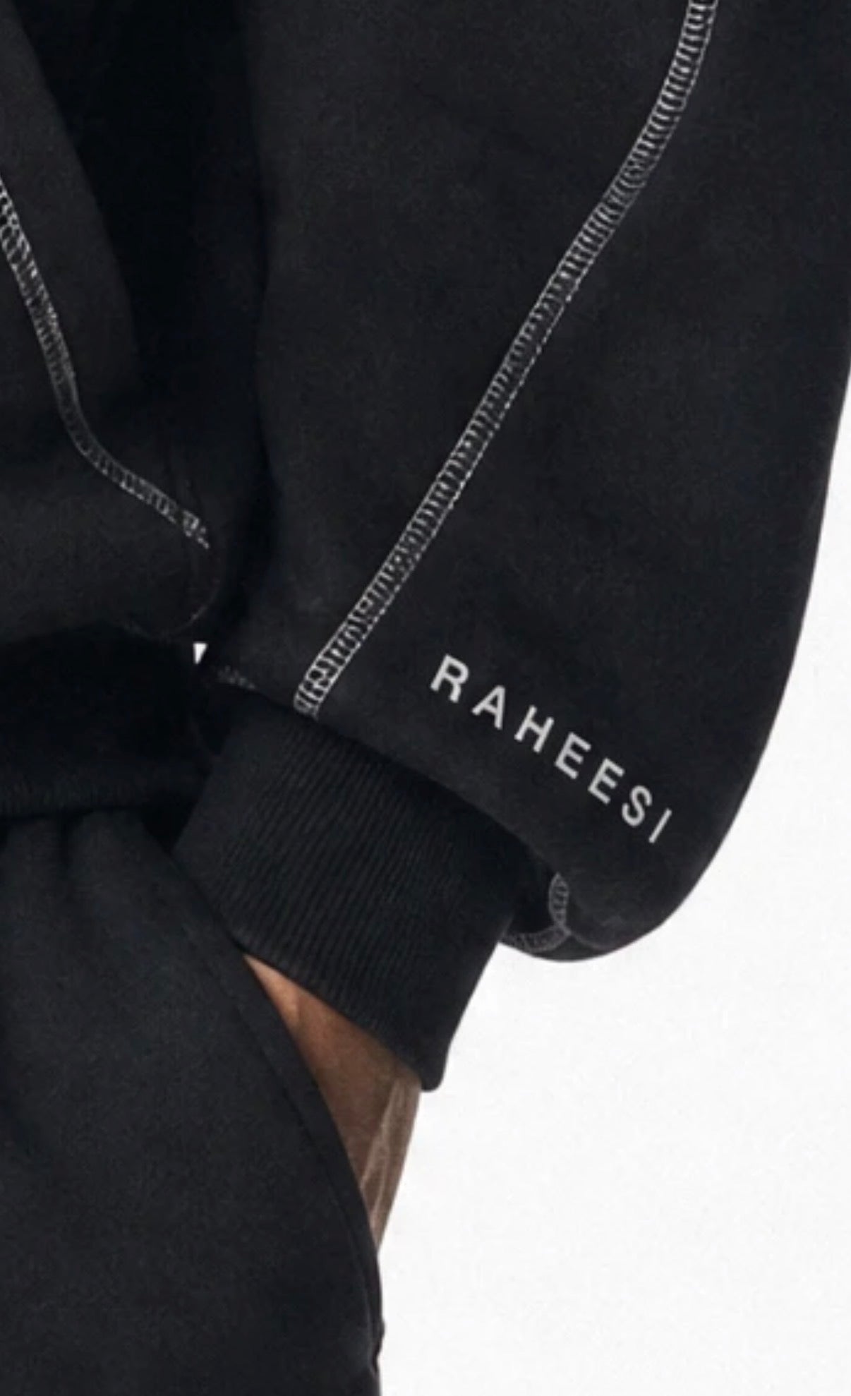 Raheesi Unisex Signature Black Zipper Hoodie