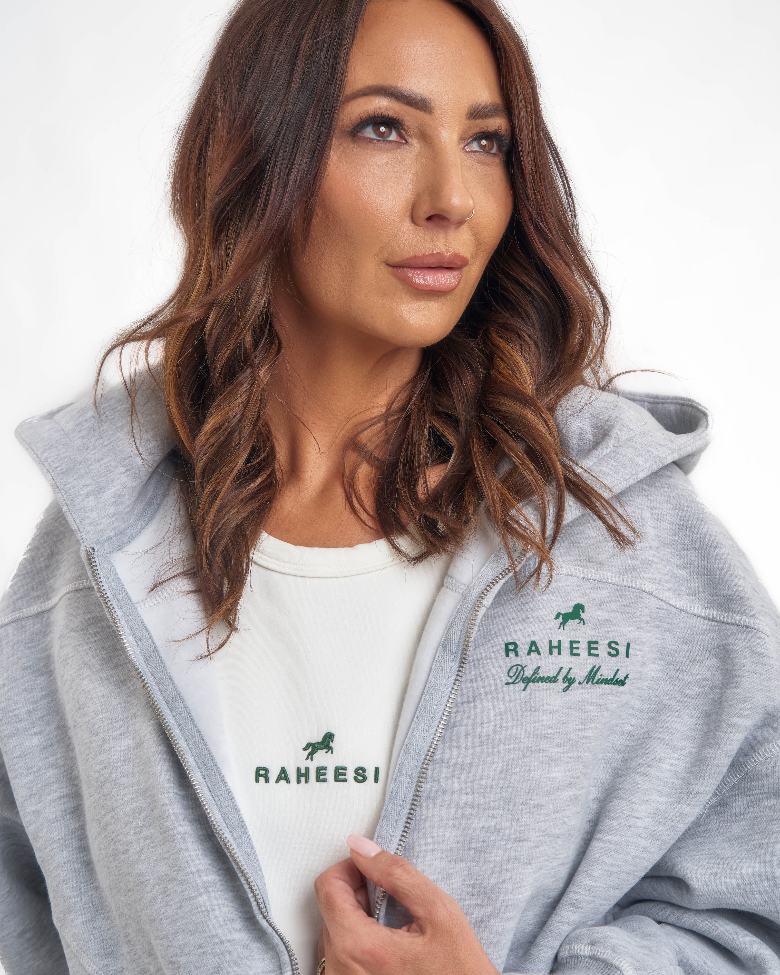 Raheesi Unisex Signature Grey Zipper Hoodie Premium Streetwear (Copy)