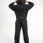 Raheesi Unisex Signature Black Zipper Hoodie Premium Streetwear