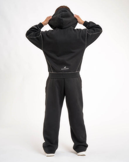 Raheesi Unisex Signature Black Zipper Hoodie Premium Streetwear