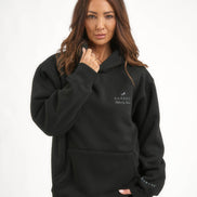 Raheesi Black Signature Hoodie Women Premium Streetwear
