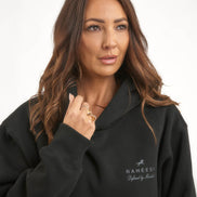 Raheesi Black Signature Hoodie Women Premium Streetwear