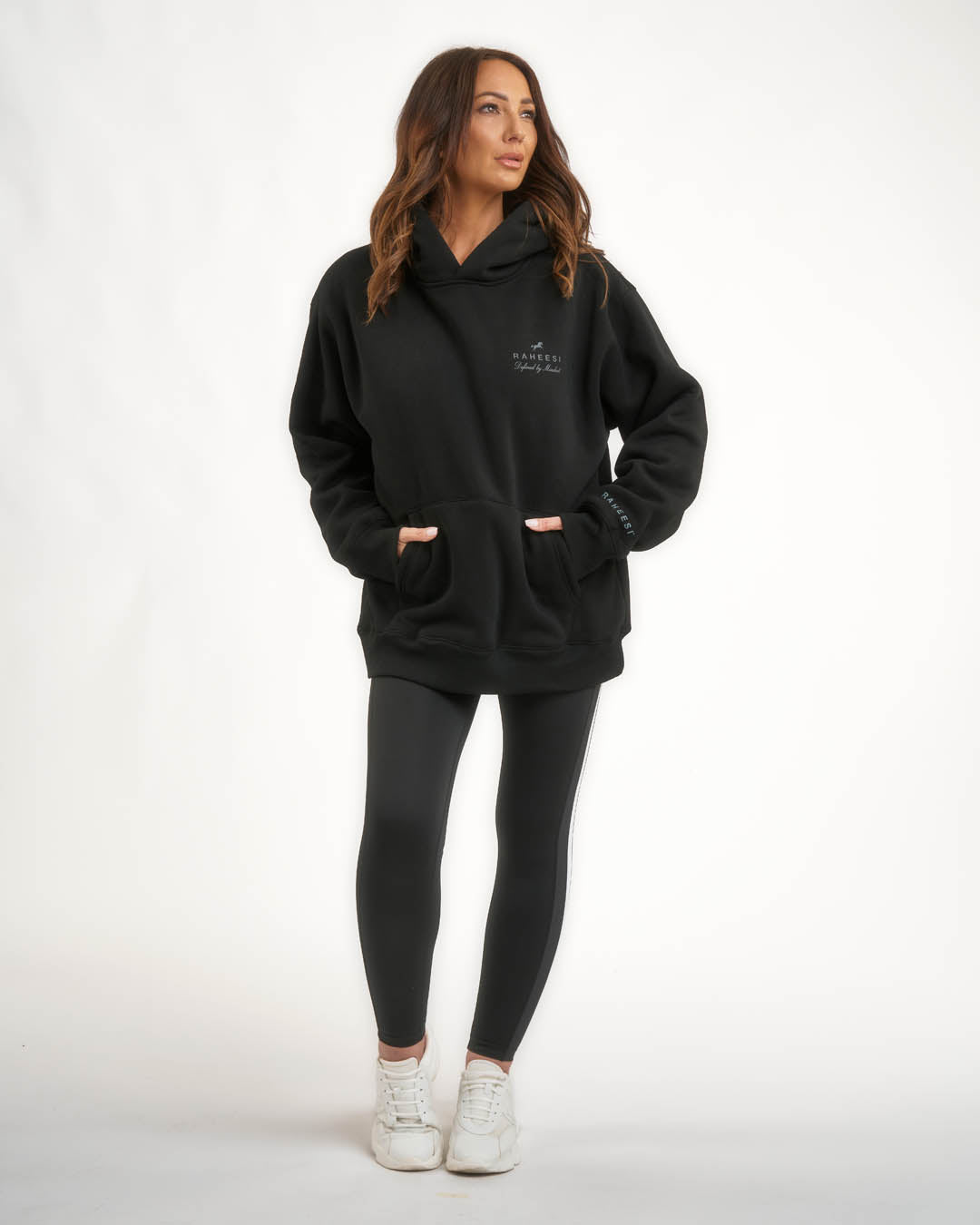 Raheesi Black Signature Hoodie Women Premium Streetwear