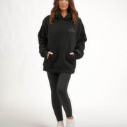 Raheesi Black Signature Hoodie Women Premium Streetwear