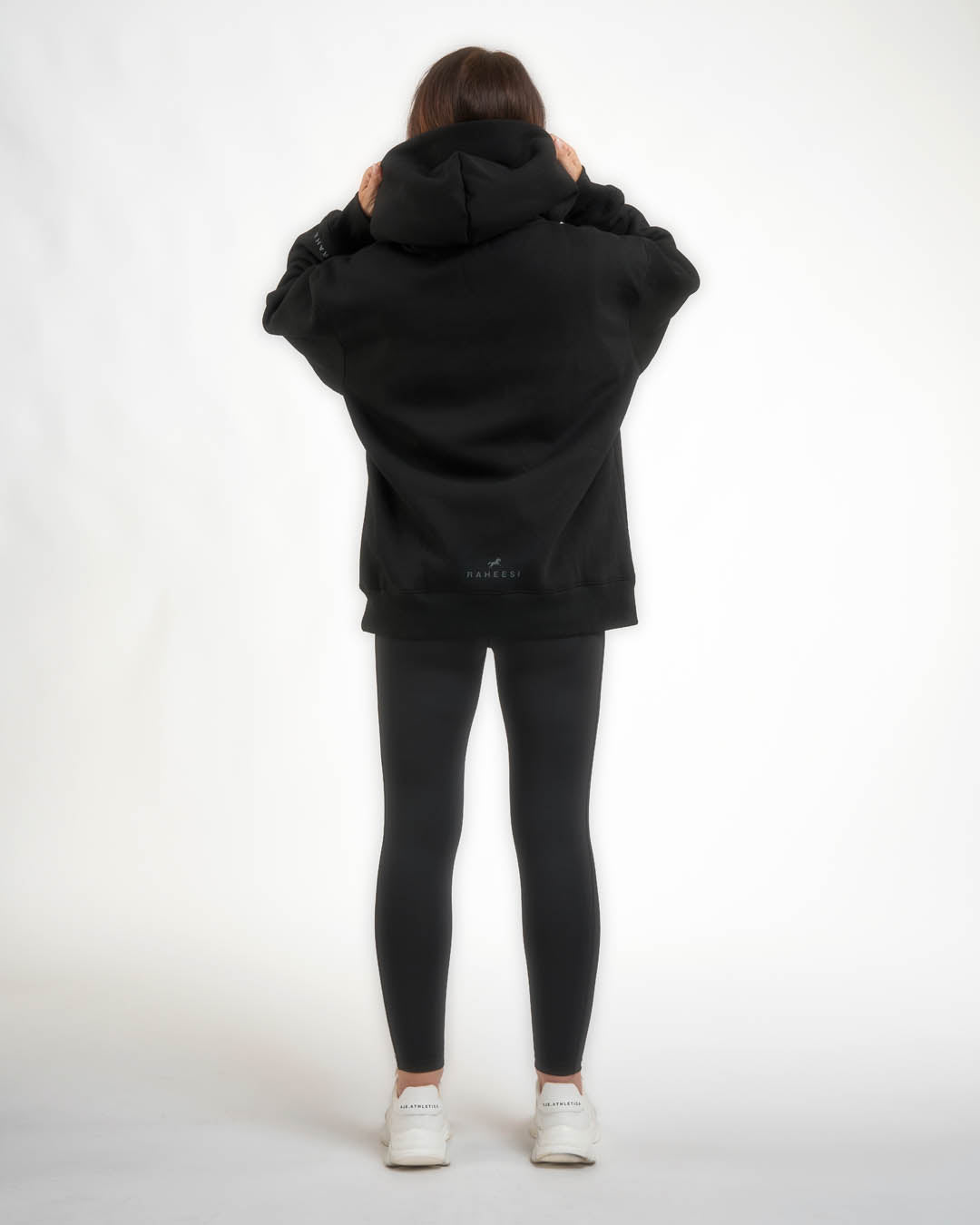 Raheesi Black Signature Hoodie Women Premium Streetwear