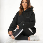 Raheesi Black Signature Hoodie Women Premium Streetwear